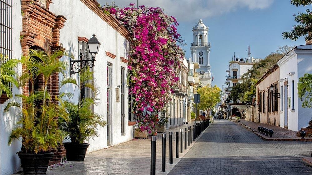 Colonial City street in Santo Domingo